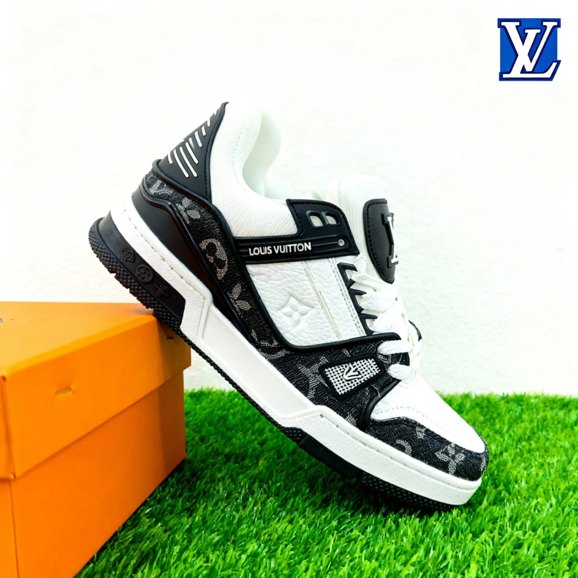 Louis Vuitton Trainer Black & white